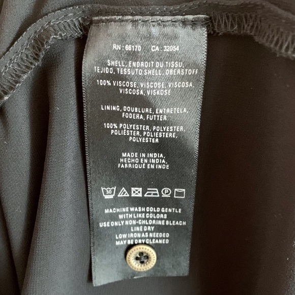 Anthropologie Floreat Everafter Black Gold Polka Dot Bell Sleeve Swing Blouse - Picture 14 of 14